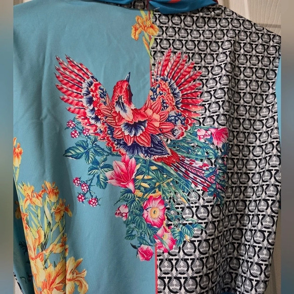 NWT Dalia Macphee Last Chancedalia Macphee Floral Patchwork Dress, Size Medium. - Picture 8 of 15